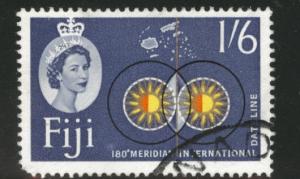 FIJI Scott 183 used 1962 QE2 1sh 6p stamp