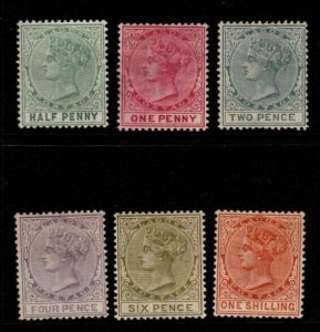 LAGOS SG21/6 1884-6 DEFINITIVE SET TO 1/= MTD MINT