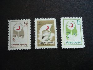 Stamps - Turkey - Scott# RA207-RA209 - Mint Hinged Part Set of 3 Stamps