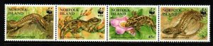 NORFOLK ISLAND SG611a 1996 ENDANGERED SPECIES SKINKS AND GECKOS MNH