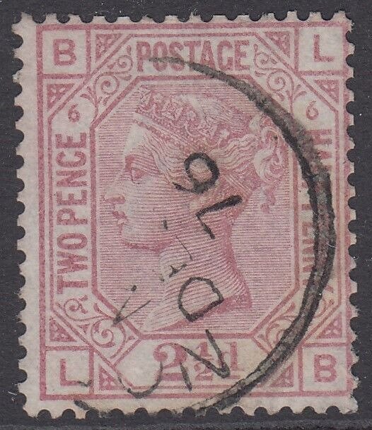 SG 141 2½d rosy-mauve plate 6. A very fine used CDS example