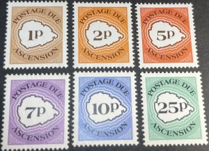 ASCENSION ISLAND # J1-J6-MINT NEVER/HINGED--COMPLETE SET--POSTAGE DUE--1986