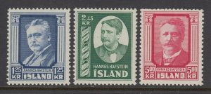 Iceland, Scott 284-286, MNH