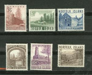 Norfolk Is. #  13-18 Definitives  (6)   VLH Unused