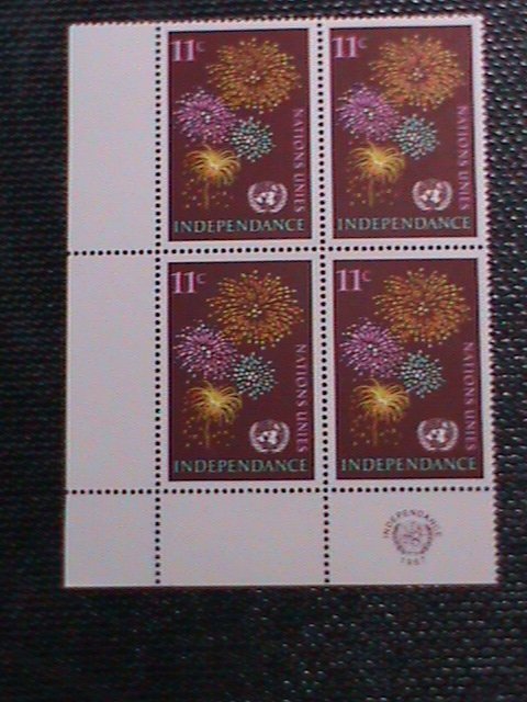 ​UNITED NATION-1967 SC#169-GAINED INDEPENDENCE-NY MNH BLOCK VERY FINE WE SHIP