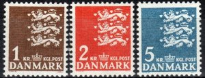 Denmark #297-9 MNH CV $9.40 (X6894)