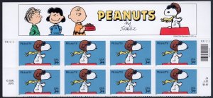 Scott #3507 - Peanuts Snoopy - Title Plate Block (Half Sheet) Of 8 Stamps - MNH