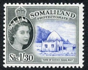 Somaliland SG145 1s30 Ultramarine and Black U/M Cat 25 pounds