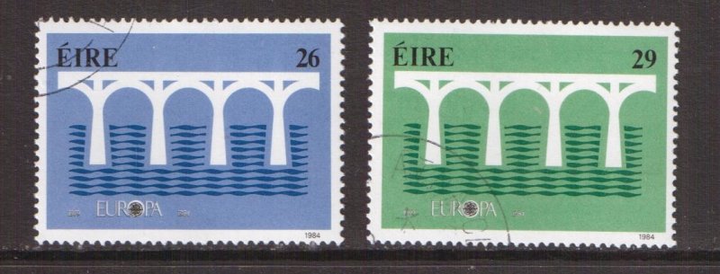 Ireland  #592-593  cancelled  1984  Europa  bridge