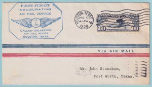 UNITED STATES  FIRST FLIGHT COVER - 1928 FROM HOUSTON TEXAS - CV430