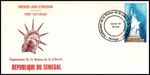 Senegal 700 Statue of Liberty U/A FDC