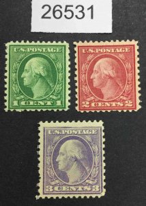 US STAMPS #538,540-541 MINT OG NH  LOT #26531