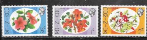 Dominica #454-456 Flowers (MNH)  CV $0.75