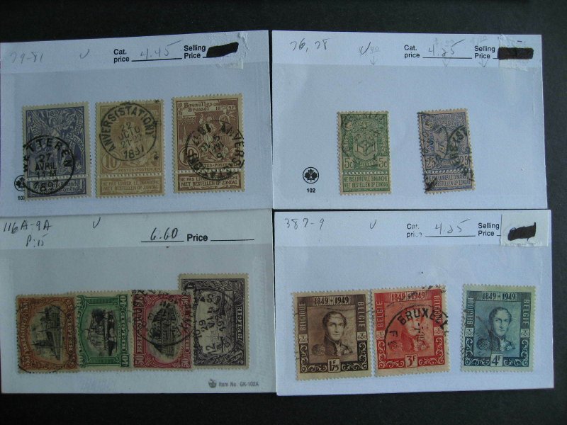 Belgium used collection assembled in sales cards