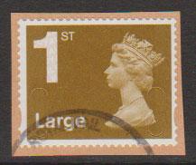 GB QE II Machin SG U2944 - 1st Large Gold  - No Year  No Source Code 