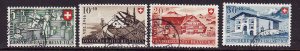 Switzerland-Sc#B154-7-used semi-postal set-Cheese making-Vin