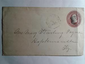 SCOTT # U 277 STAMPED ENVELOPE RARE OCTAGON CANCEL AMERICAN POSTAL HISTORY