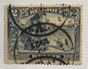 Belgium 1915 Scott 120 Perf 14 used - 2F, Anti-slavery Campaign in Congo