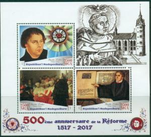 Martin Luther 500 Reformation Protestantism Religion Madagascar MNH stamp set