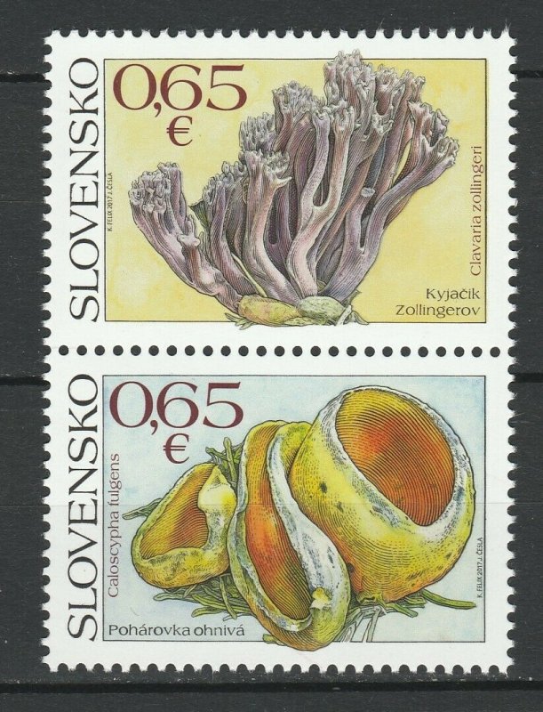 Slovakia 2017 Mushrooms 2 MNH stamps