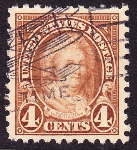 Scott 585, XF Used, 4c P.10, Some Short Perforations at Top