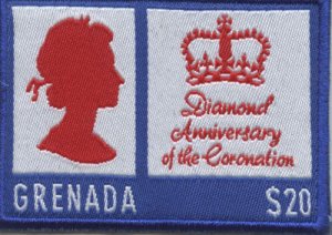 Grenada 2013 - Queen Elizabeth ll Coronation Embroidered Stamp - MNH