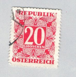 Austria J238 Used Numeral 20 1951 (BP84219)