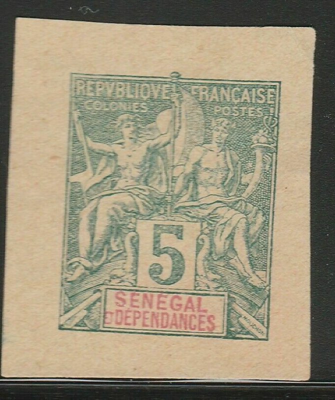 French Senegal France Postal Stationery Cut Out A17P2F329