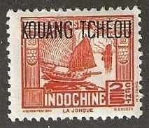 French offices in Kwangchowan,  101,  Mint hinge remnant, 1937. (f97).