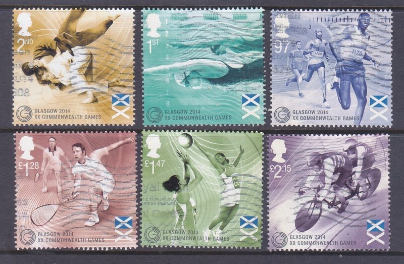 GB Great Britain 3305-10 SG 3619-24 Used 20th Commonwealth Games - Glasgow Set