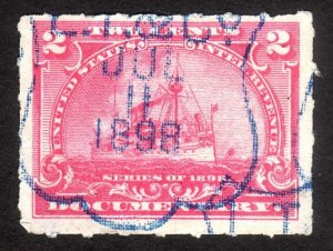 1898, US 2c, Documentary, Used, Sc R164