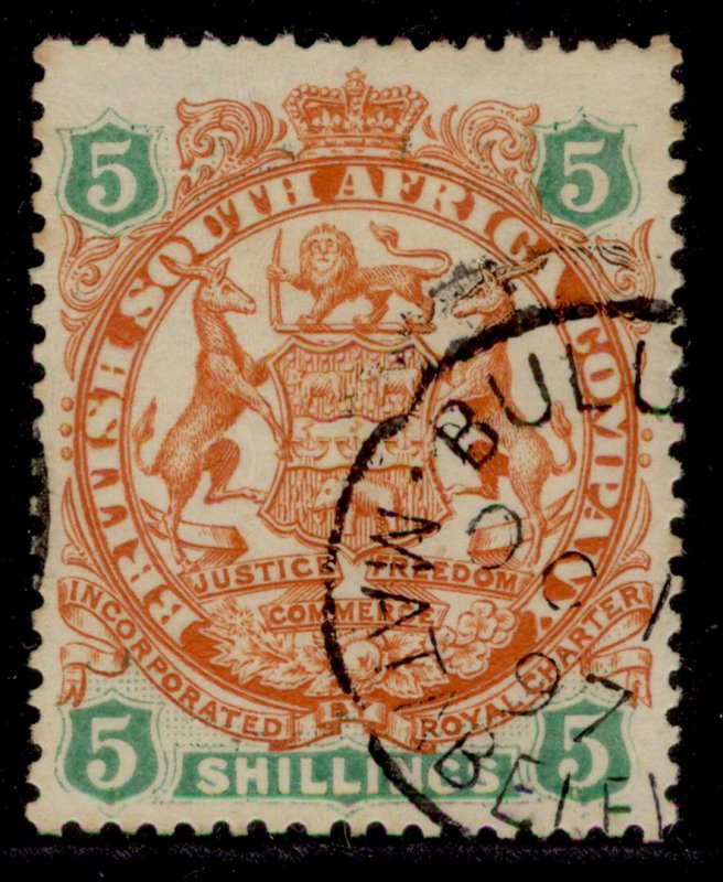 RHODESIA QV SG49, 5s chestnut & emerald, FINE USED. Cat £18. CDS