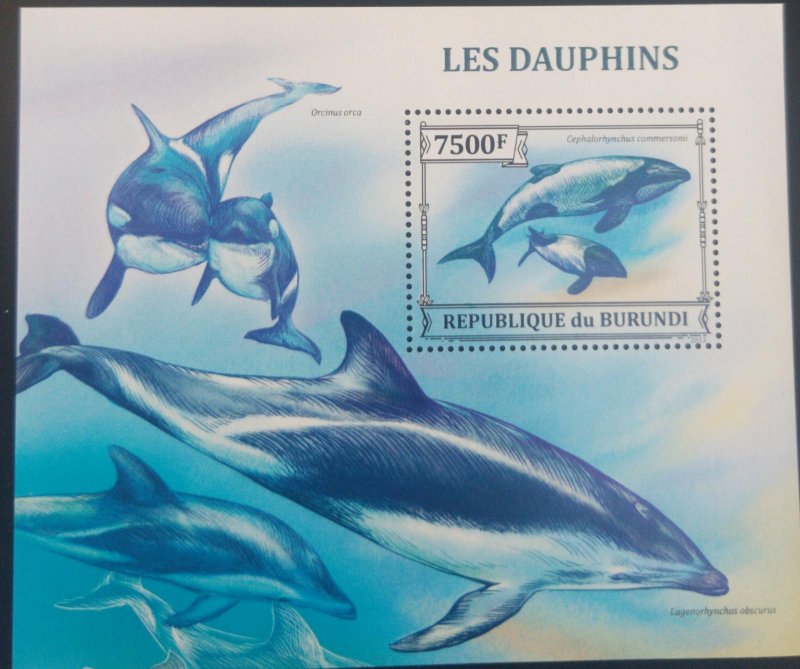 U) 2012, BURUNDI, ORCA WHALE, MARINE LIFE, MNH