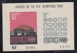 Mexico   #1000a  s/s  mnh     cat $25.00