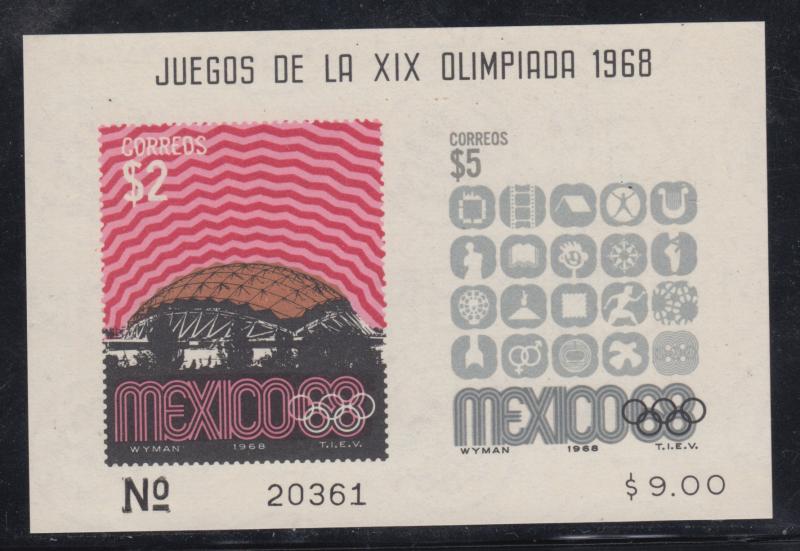 Mexico   #1000a  s/s  mnh     cat $25.00