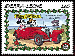 Sierra Leone 1148, MNH, Disney, 1935 Mercedes-Benz 500K