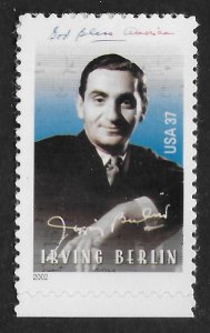 US #3669 37c Irving Berlin - Score of God Bless America ~ MNH