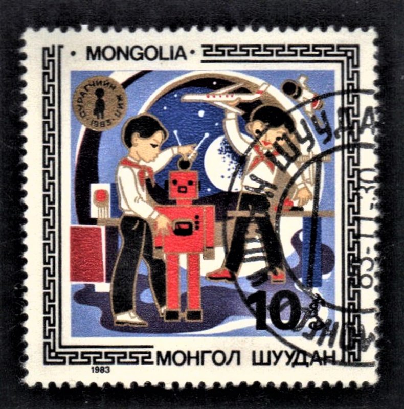 MONGOLIA SCOTT #1333 CTO , 10m 1984