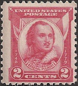 # 690 MNH - SCV-0.40 - Carmine Rose  -General Casimir Pulaski