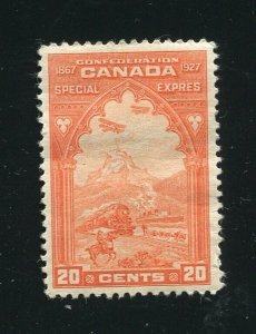 Canada E3 Mail Transportation Special Delivery Stamp MH, Damaged Gum 1927