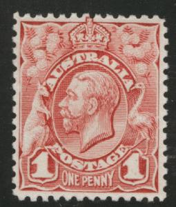 Australia Scott 17 MH*  perf 11, no wmk 1913 KGV