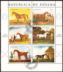 Panama 1968 used Sc #494 Famous Race Horses Paintings