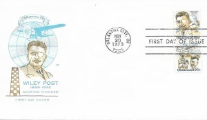 1979 Air Mail FDC, #C96a, 25c Wiley Post, House of Farnam