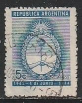 1944 Argentina - Sc 518 - used VF - single - Arms