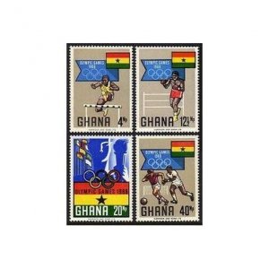 Ghana 340-343,343a sheet, MNH. Mi 351-354, Bl.33. Olympics Mexico-1968. Soccer,