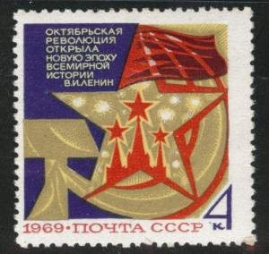 Russia Scott 3654 MNH** October Revolution stamp 1969