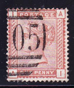 Great Britain 1880 1d red brown QV VF/Used (o)