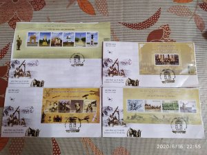 India 2019 Indians in 1st World War Battle Field Memorial Aviation Military FDCs