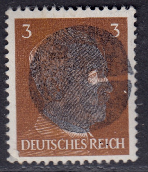 Germany Soviet Zone SBZ - LOCAL POCKAU 3Pf HITLER head - Expertized Valicek