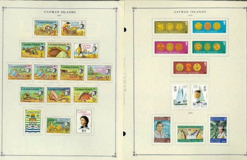 Cayman Islands 1946-1994 M & U Hinged on Scott Internation Pages Thru 1999.